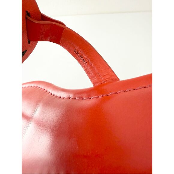 Tory Burch Miller Matte Bright Pomander Red Orange Flat Sandal 9 - Picture 6 of 8